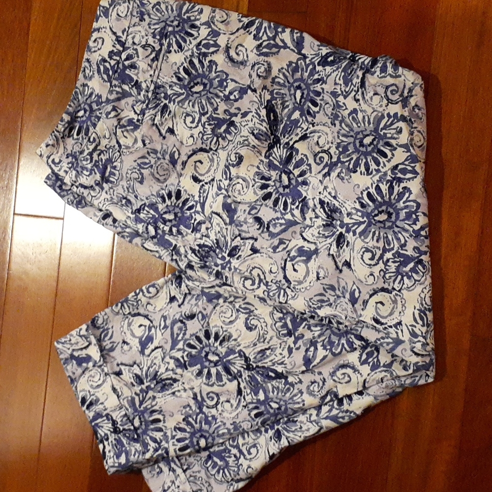 Lane Bryant - Blue Floral pants